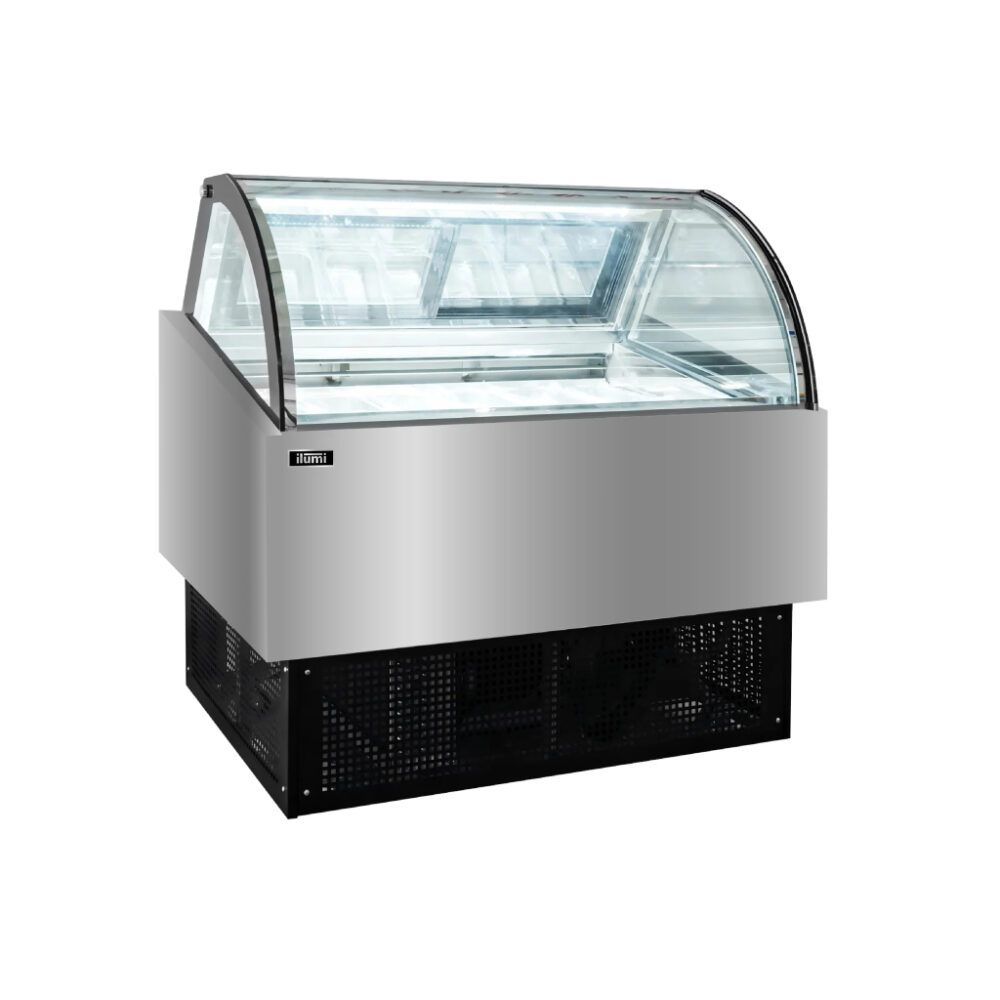 Congelador Heladero Premium Curvo con 12 pozas ICL-1200