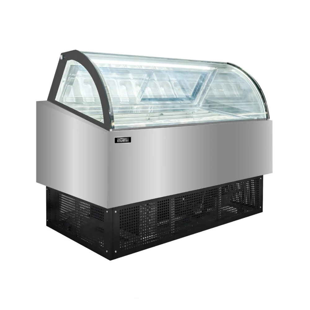 Congelador heladero Premium curvo con 16 pozas ICL-1600